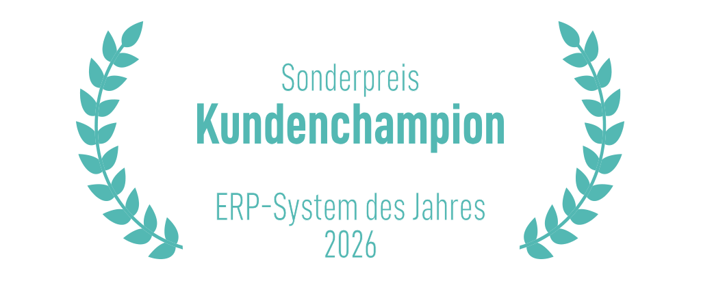 Sonderpreis: Kundenchampion, ERP-System des Jahres 2026
